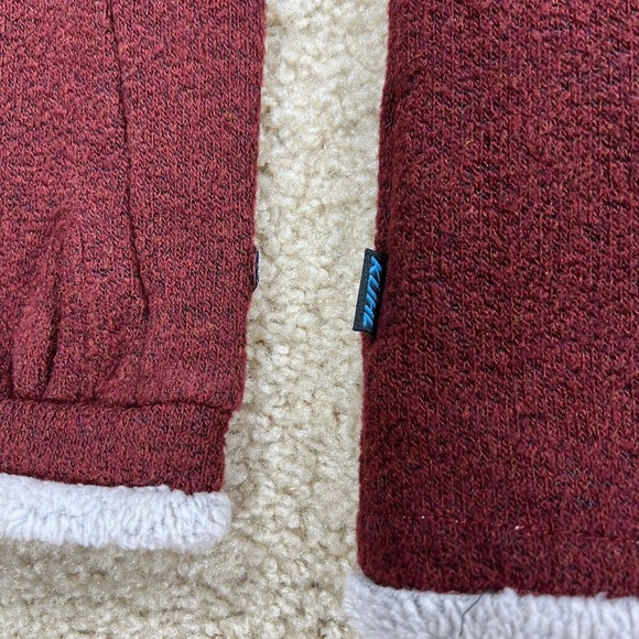KUHL Hoodie Sherpa Jacket Full Zip Alfpaca Fleece Maroon Women’s Sz Small - Picture 3 of 9